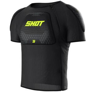 Protector de corp pentru copii Shot Airlight Tricou negru-galben fluo