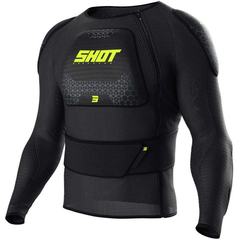 Protector de corp pentru copii Shot Airlight negru-galben fluo