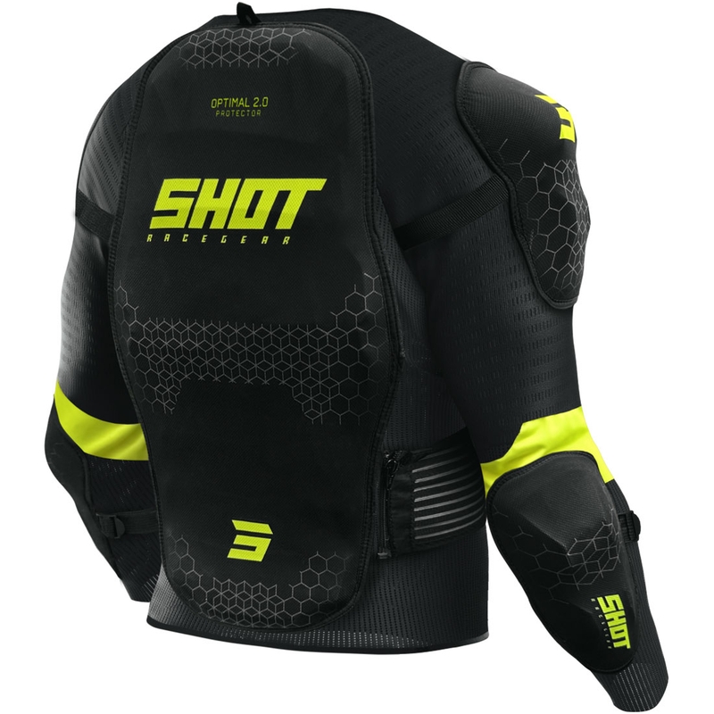 Protector de corp pentru copii Shot Optimal 2.0 negru-galben fluo