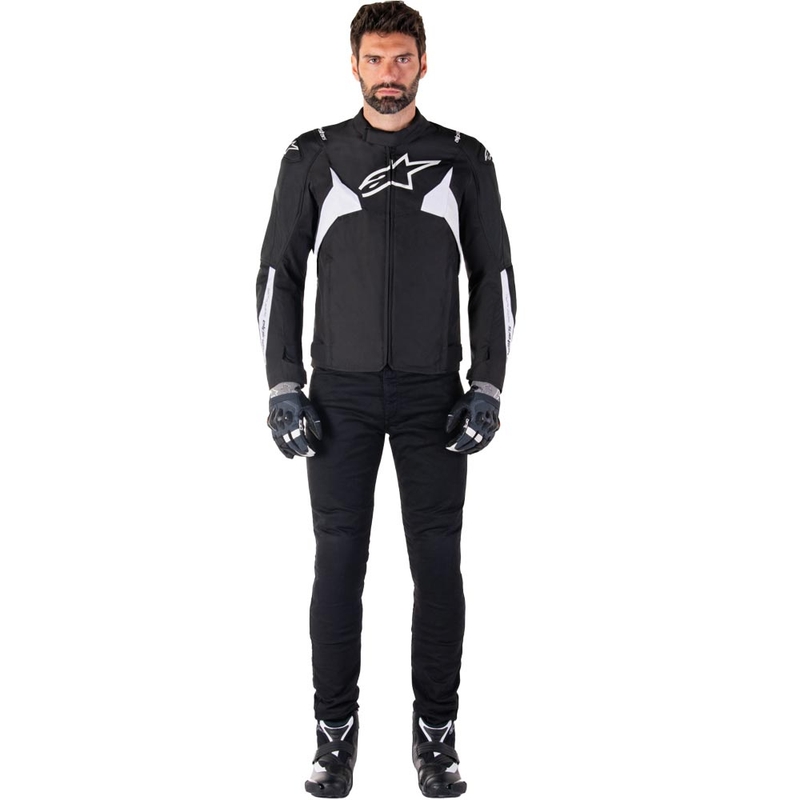 Geacă motocicletă impermeabilă Alpinestars T-JAWS V4 negru-alb