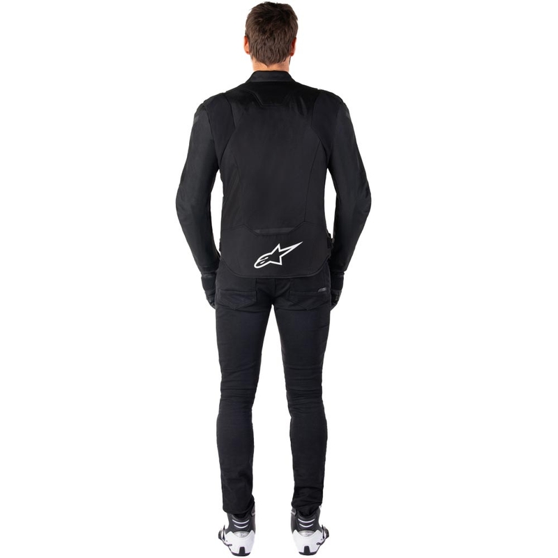 Geacă motocicletă impermeabilă Alpinestars T-JAWS V4 negru-alb