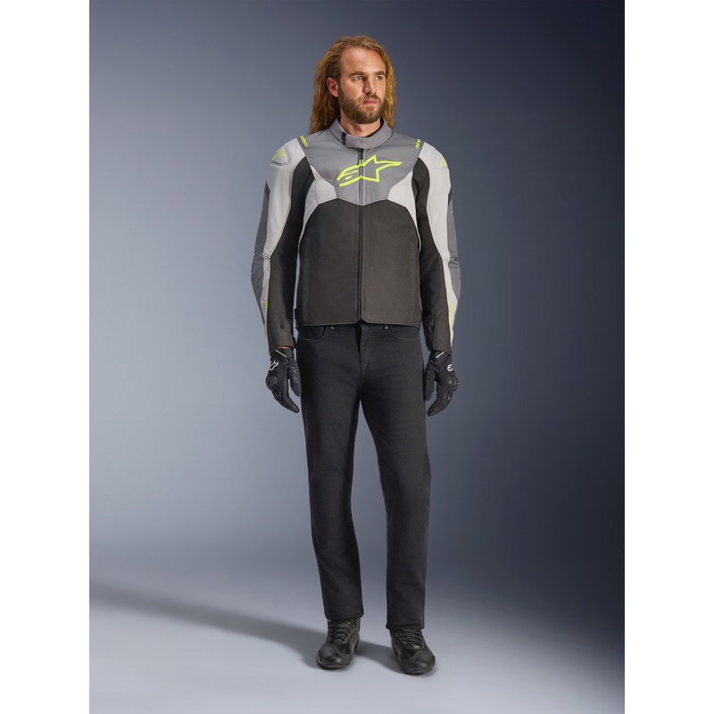 Jachetă Motocicletă Alpinestars T-JAWS V4 Impermeabilă Negru-Gri Deschis-Gri