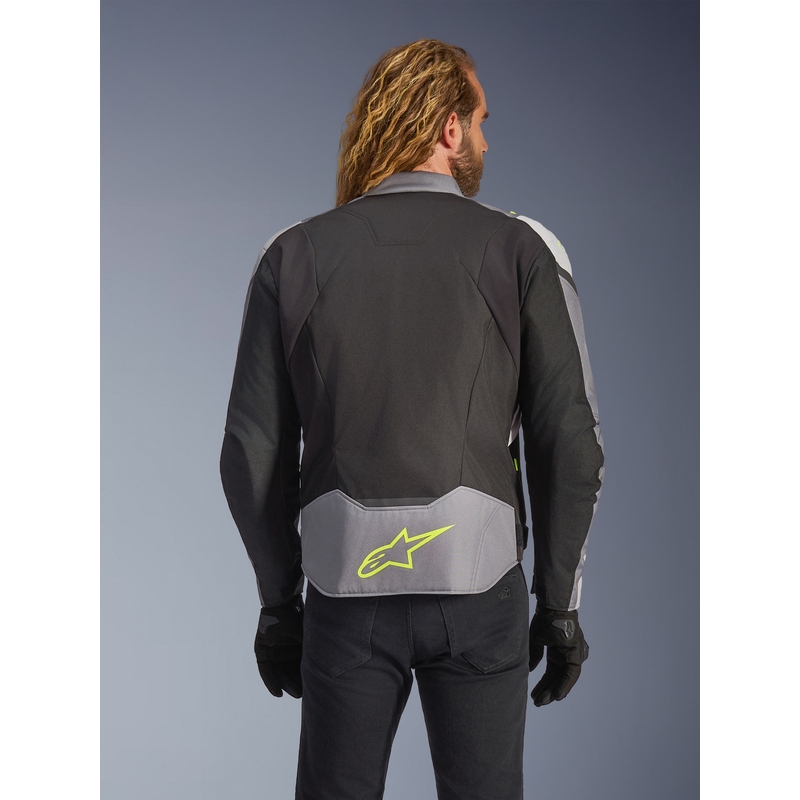 Jachetă Motocicletă Alpinestars T-JAWS V4 Impermeabilă Negru-Gri Deschis-Gri