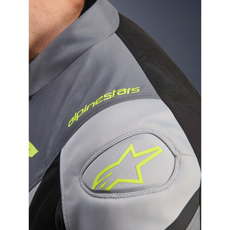 Jachetă Motocicletă Alpinestars T-JAWS V4 Impermeabilă Negru-Gri Deschis-Gri