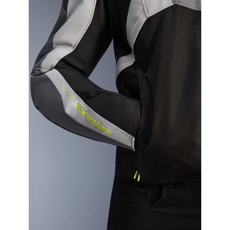 Jachetă Motocicletă Alpinestars T-JAWS V4 Impermeabilă Negru-Gri Deschis-Gri