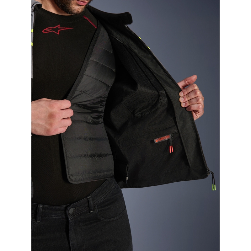Jachetă Motocicletă Alpinestars T-JAWS V4 Impermeabilă Negru-Gri Deschis-Gri