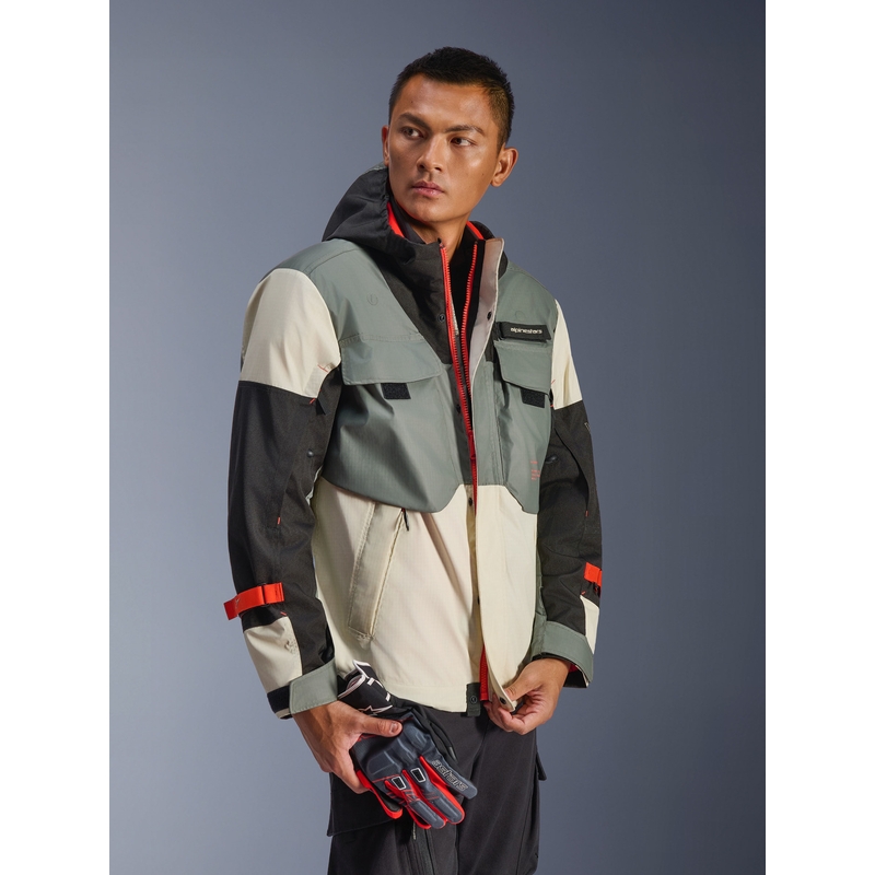 Geacă motocicletă impermeabilă Alpinestars Mospher gri-negru