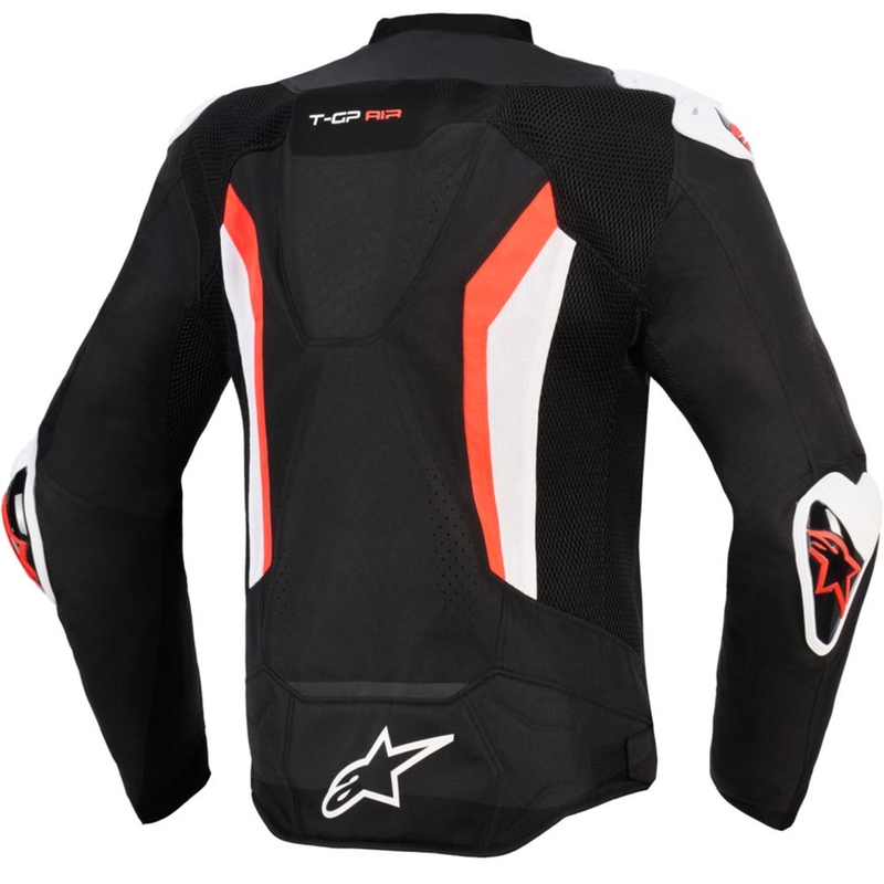 Geacă de motocicletă Alpinestars T-GP AIR negru-roșu fluo