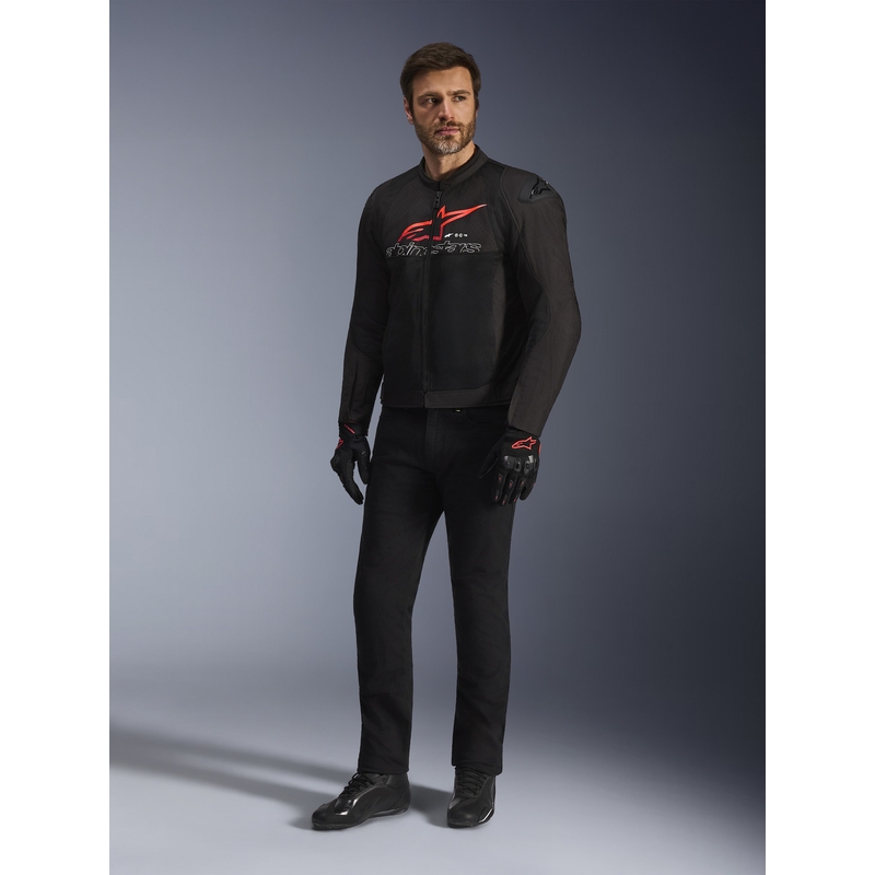 Geacă de motocicletă Alpinestars SMX Air negru-roșu-alb