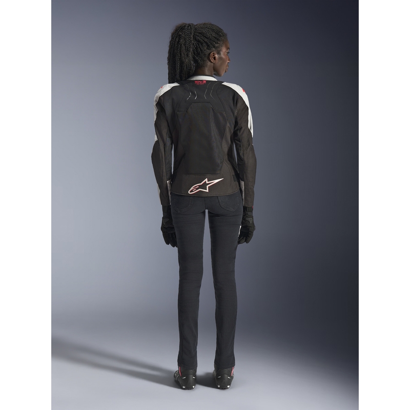 Geacă de motocicletă Alpinestars Stella SMX Air pentru femei gri deschis-negru-roz