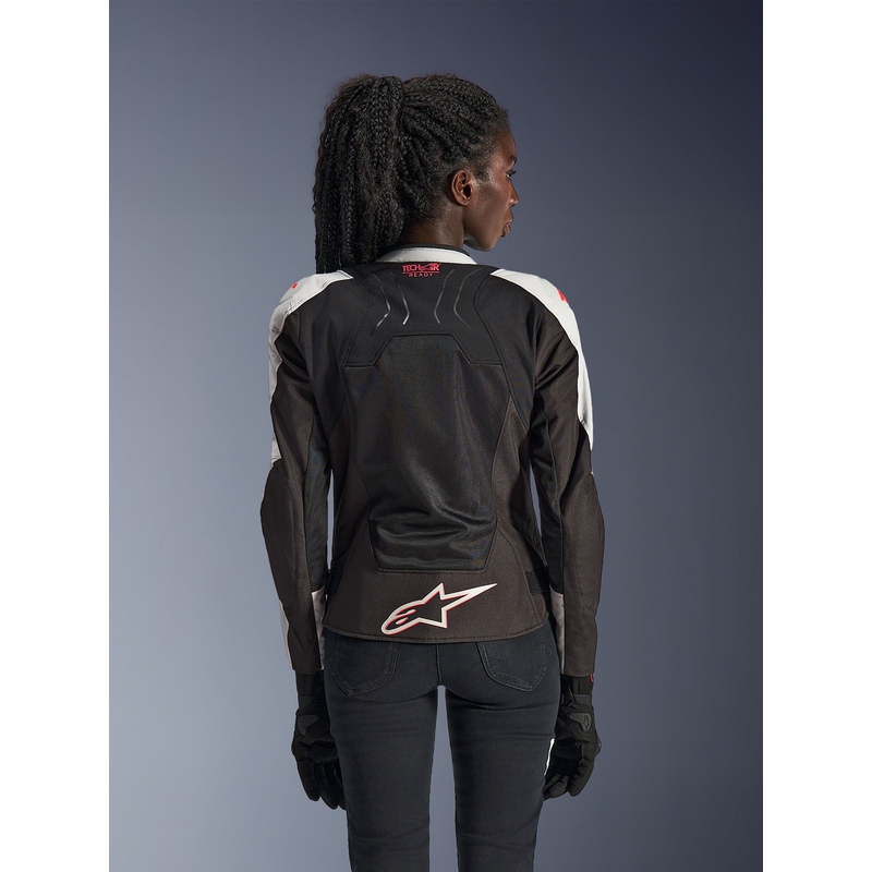 Geacă de motocicletă Alpinestars Stella SMX Air pentru femei gri deschis-negru-roz