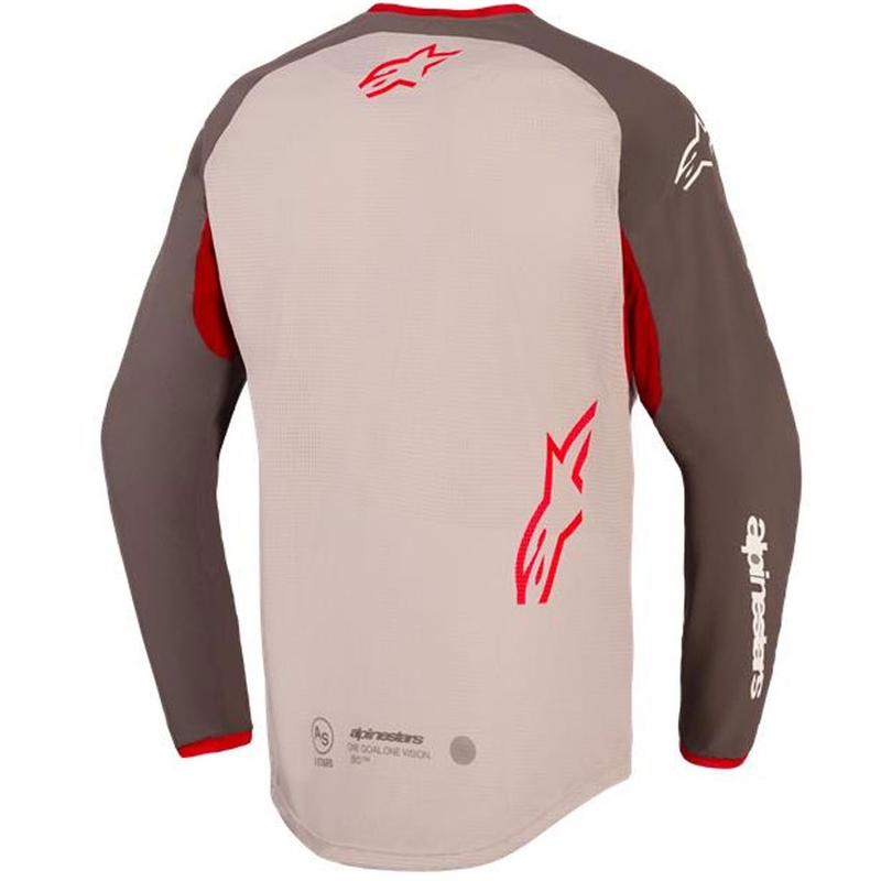Tricou motocross Alpinestars Maxdura Dual maro-portocaliu