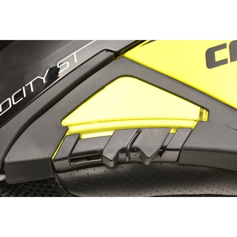 Cască de protecție Cassida Velocity ST 2.1 negru-galben-fluorescent cu vârful galben