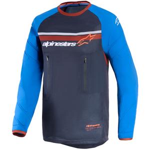 Tricou motocross Alpinestars Maxdura Dual gri închis-albastru-portocaliu