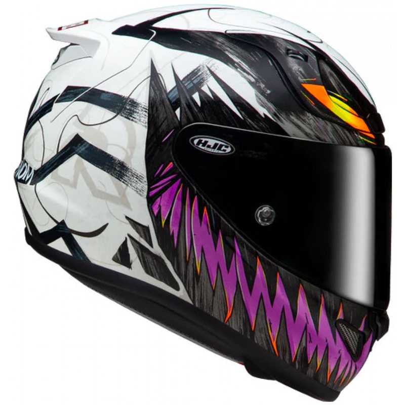 Cască integrală pentru motocicletă HJC RPHA 12 Anti Venom 2 Marvel MC8 negru-alb-violet