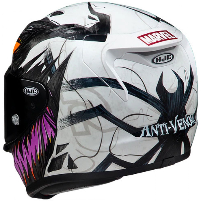 Cască integrală pentru motocicletă HJC RPHA 12 Anti Venom 2 Marvel MC8 negru-alb-violet