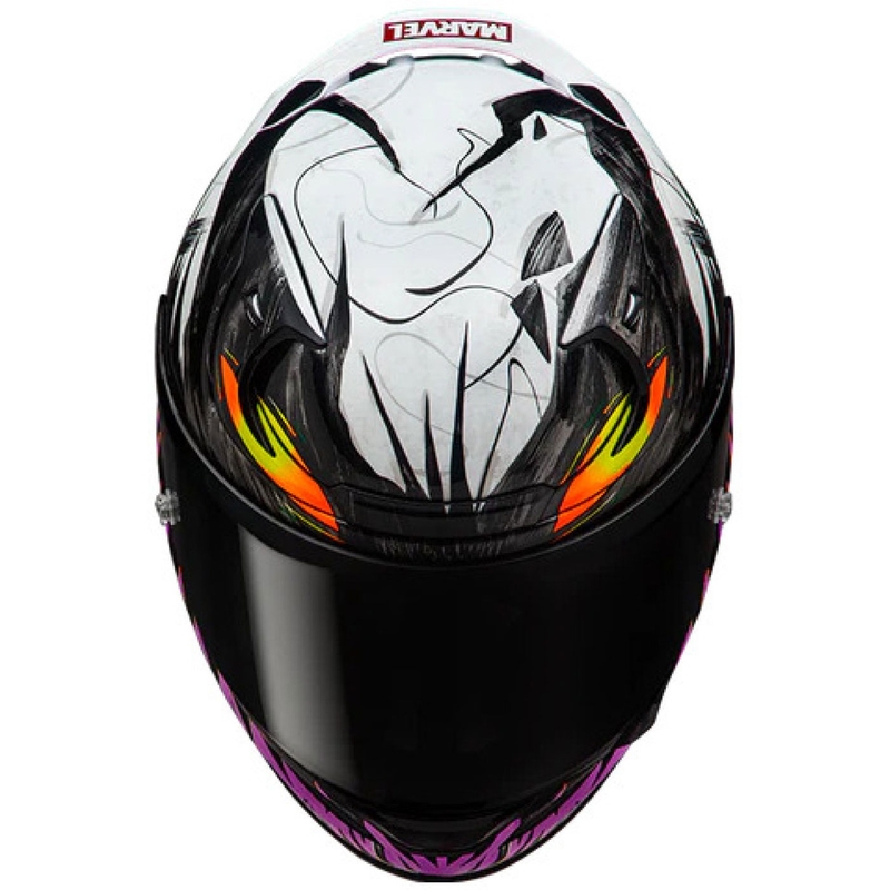 Cască integrală pentru motocicletă HJC RPHA 12 Anti Venom 2 Marvel MC8 negru-alb-violet