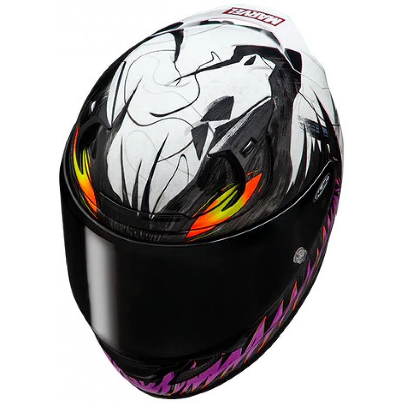 Cască integrală pentru motocicletă HJC RPHA 12 Anti Venom 2 Marvel MC8 negru-alb-violet
