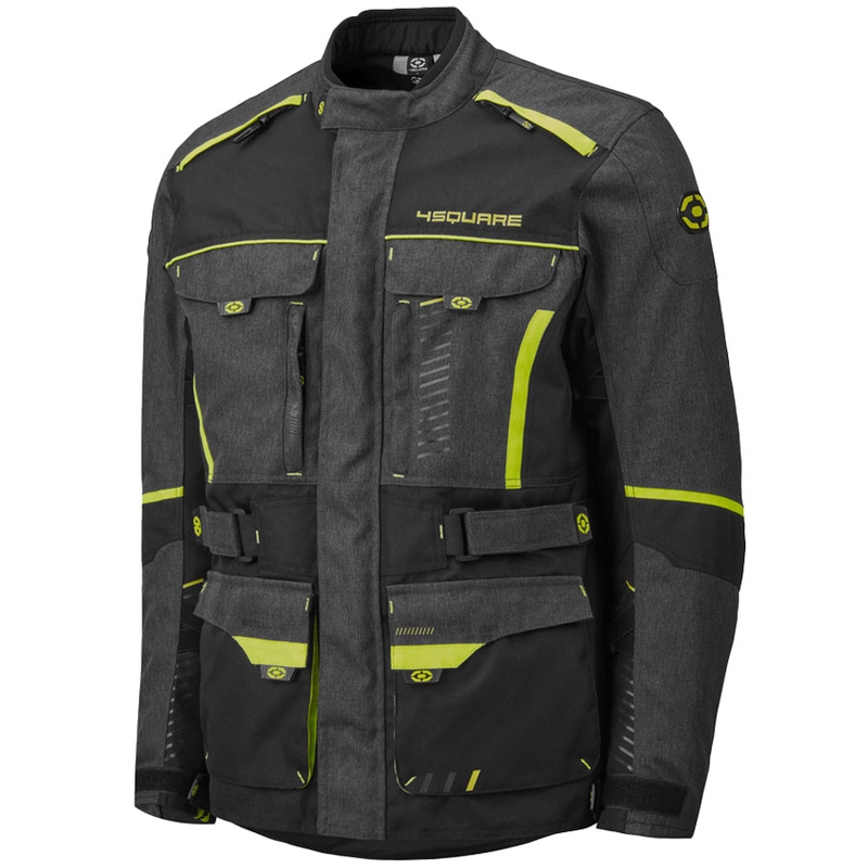 Geacă de motocicletă 4SQUARE Trailer Craft gri-galben fluo
