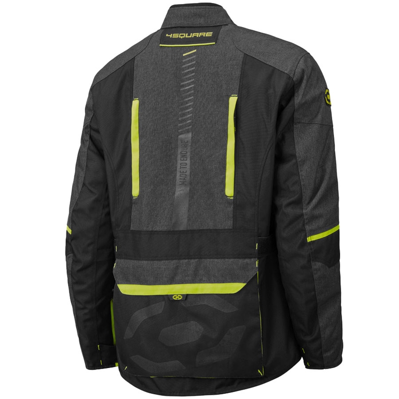 Geacă de motocicletă 4SQUARE Trailer Craft gri-galben fluo