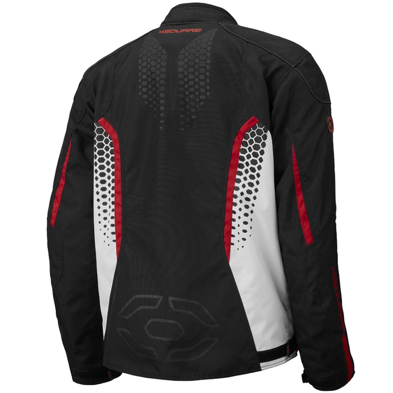 Geacă de motocicletă 4SQUARE Sportster Dart negru-alb-roșu