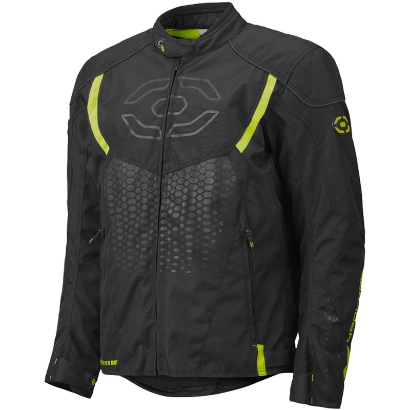 Geacă motociclistă 4SQUARE Sportster Dart negru-galben fluo
