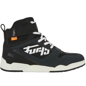 Furygan Get Down Cizme de motocicletă albe și negre
