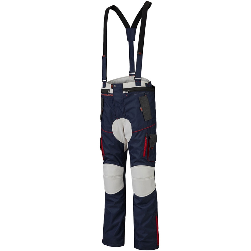 Pantaloni motocicletă 4SQUARE Trailer Craft alb-albastru-roșu