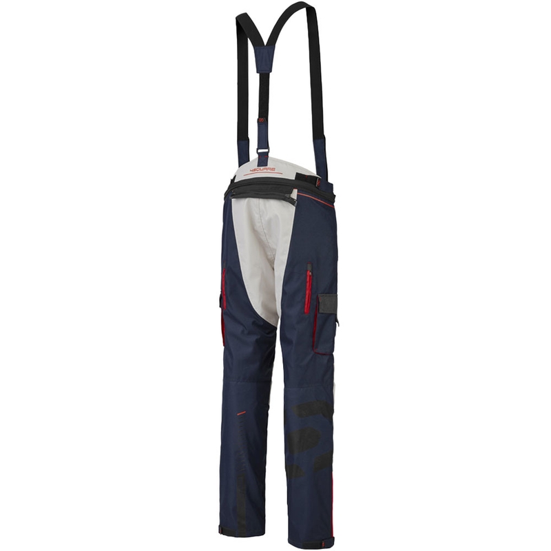Pantaloni motocicletă 4SQUARE Trailer Craft alb-albastru-roșu