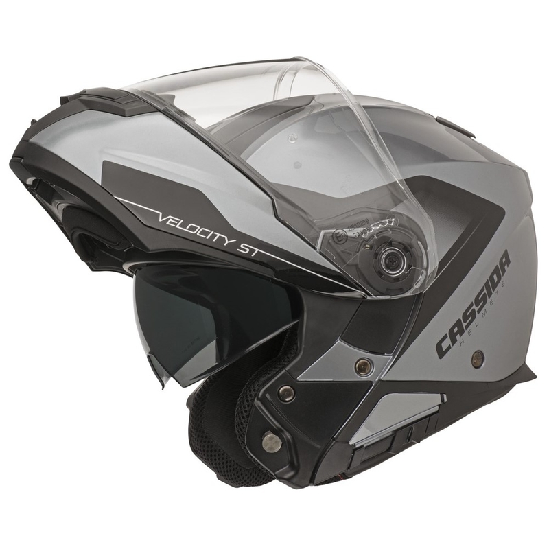 Cască de protecție Cassida Velocity ST 2.1 negru-argintiu cu vârful negru-argintiu