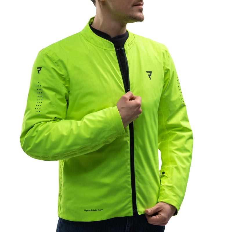 Geacă de motocicletă Rebelhorn Swift gri deschis-galben fluo
