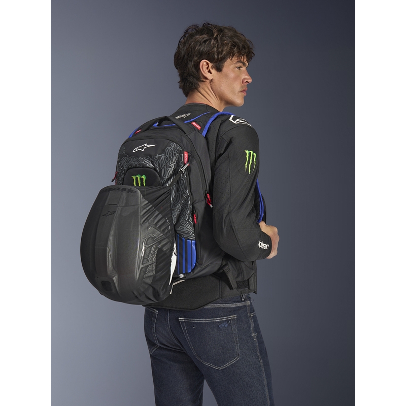 Rucsac Alpinestars City Hunter V2 FQ20 Monster Collection Negru-Roșu Fluo-Albastru-Verde 22 L