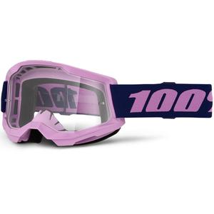 Ochelari motocross 100% STRATA 2 NOU violet cu plexiglas transparent