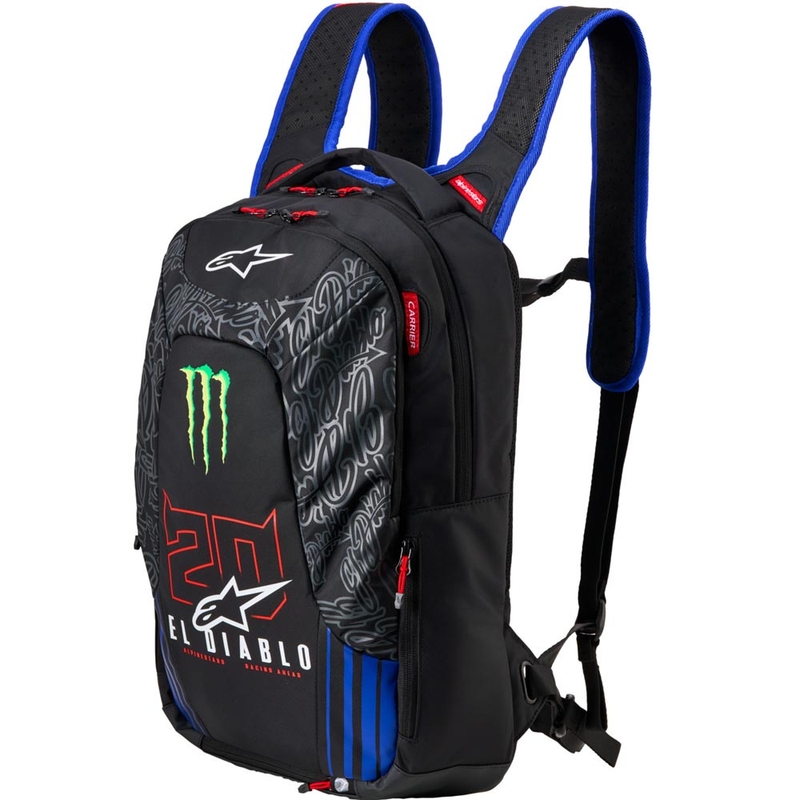 Rucsac Alpinestars City Hunter V2 FQ20 Monster Collection Negru-Roșu Fluo-Albastru-Verde 22 L