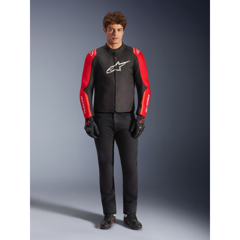 Geacă motocicletă impermeabilă Alpinestars T-SPS 2 roșu-negru-alb