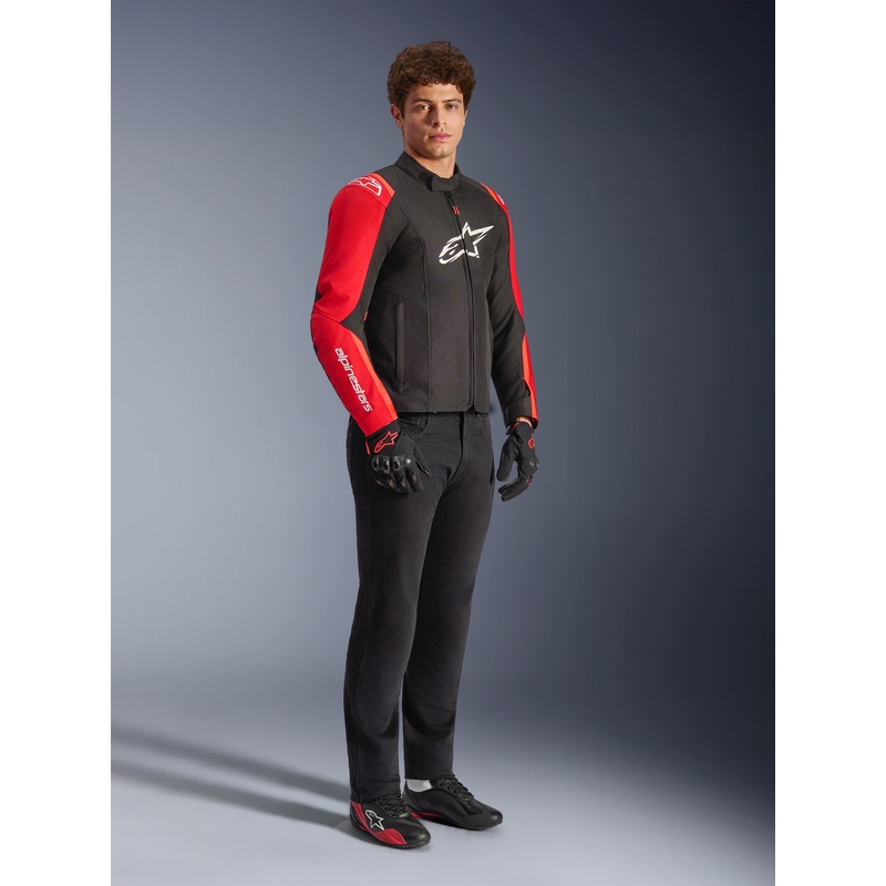 Geacă motocicletă impermeabilă Alpinestars T-SPS 2 roșu-negru-alb