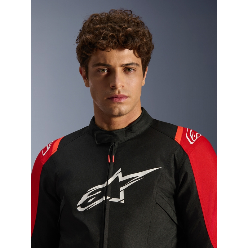 Geacă motocicletă impermeabilă Alpinestars T-SPS 2 roșu-negru-alb