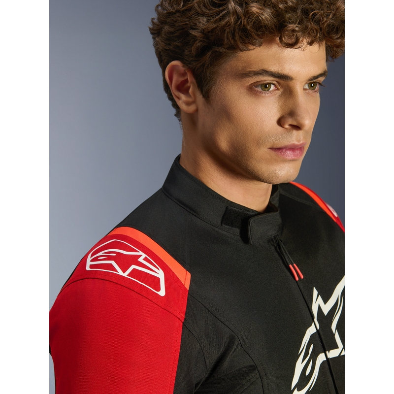 Geacă motocicletă impermeabilă Alpinestars T-SPS 2 roșu-negru-alb