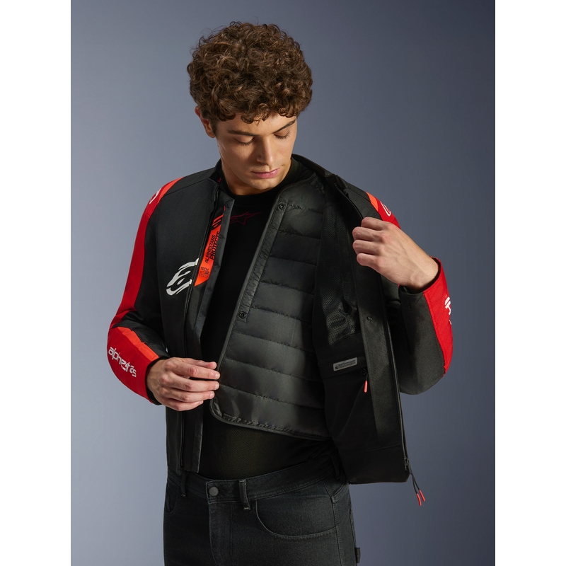 Geacă motocicletă impermeabilă Alpinestars T-SPS 2 roșu-negru-alb