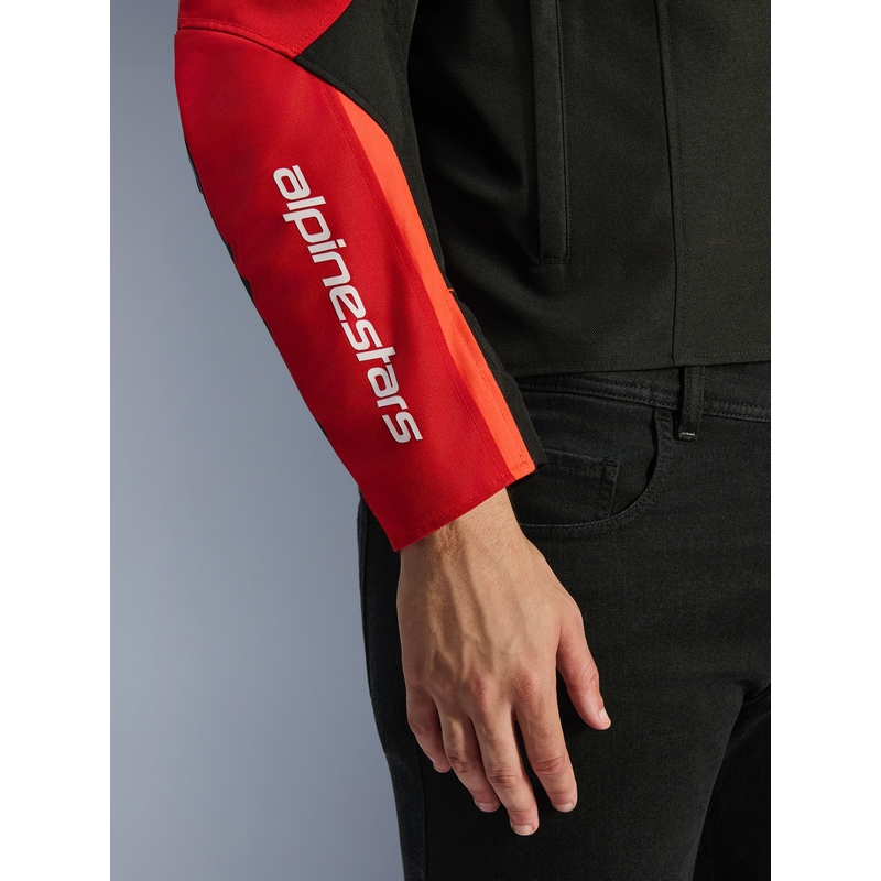Geacă motocicletă impermeabilă Alpinestars T-SPS 2 roșu-negru-alb