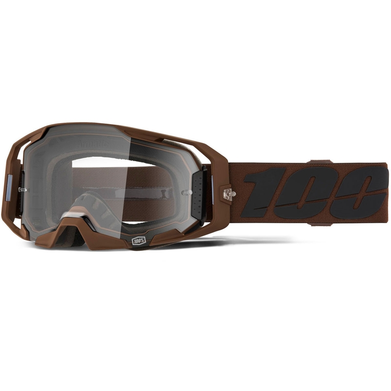 Ochelari de motocross Salcedo 100% ARmatic cu plexiglas transparent