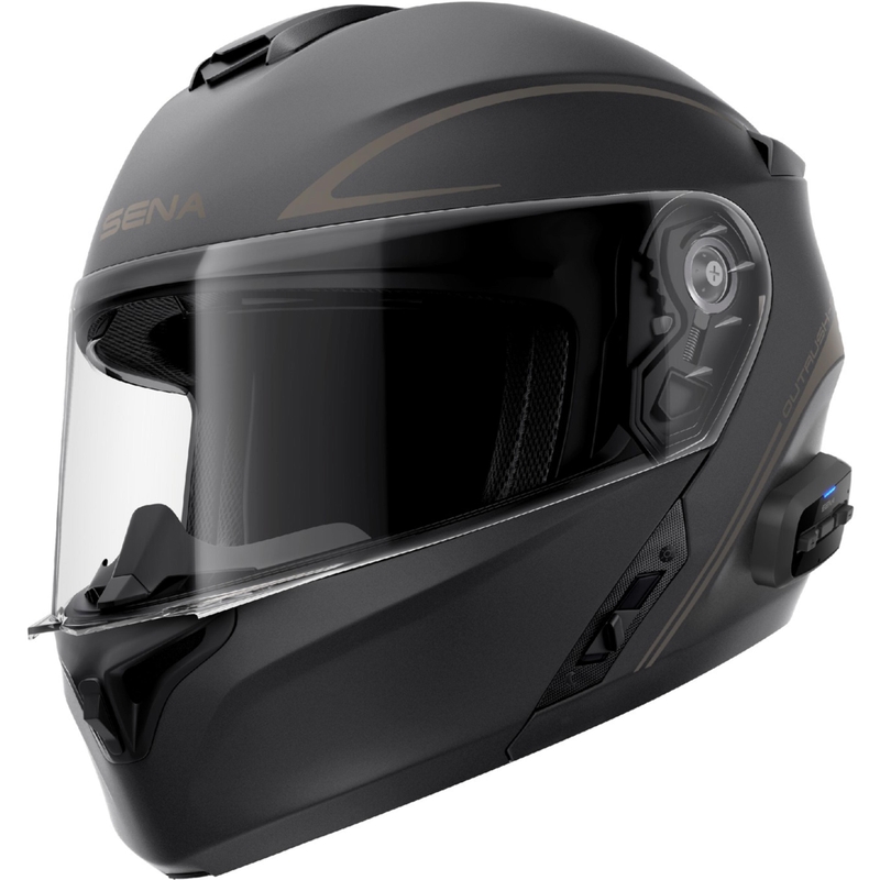 Cască de motocicletă pliabilă cu căști SENA Outrush R negru mat