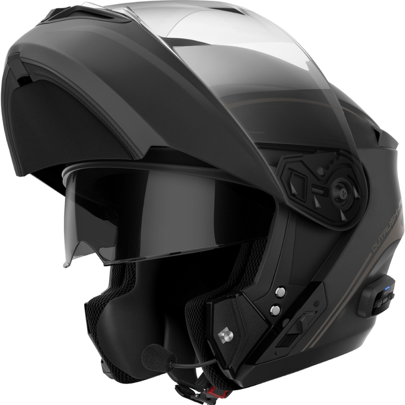 Cască de motocicletă pliabilă cu căști SENA Outrush R negru mat
