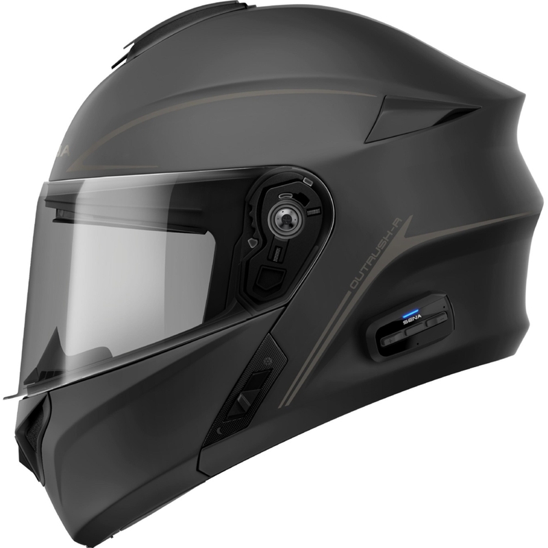 Cască de motocicletă pliabilă cu căști SENA Outrush R negru mat