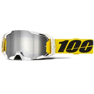 Ochelari de motocross Valera 100% ARmatic cu plexiglas argintiu