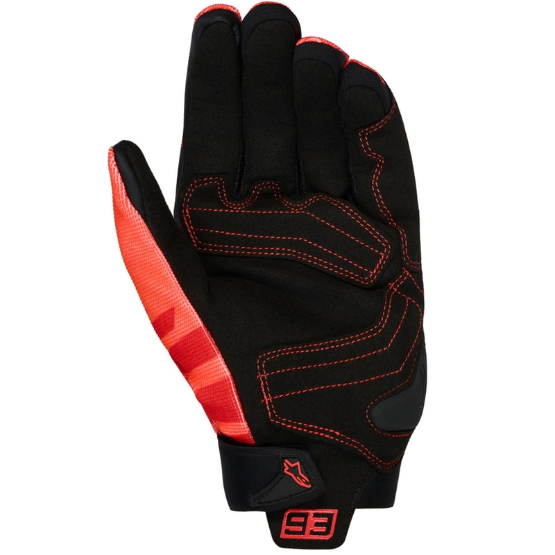 Mănuși moto Alpinestars SP X 1 MM93 colecție roșu fluo-roșu-negru
