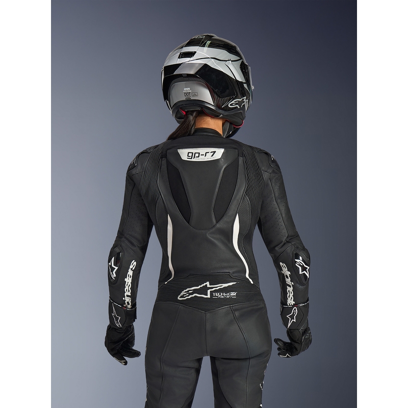 Costum de motocicletă din piele Alpinestars Stella GP-R7 pentru femei, dintr-o singură bucată, negru