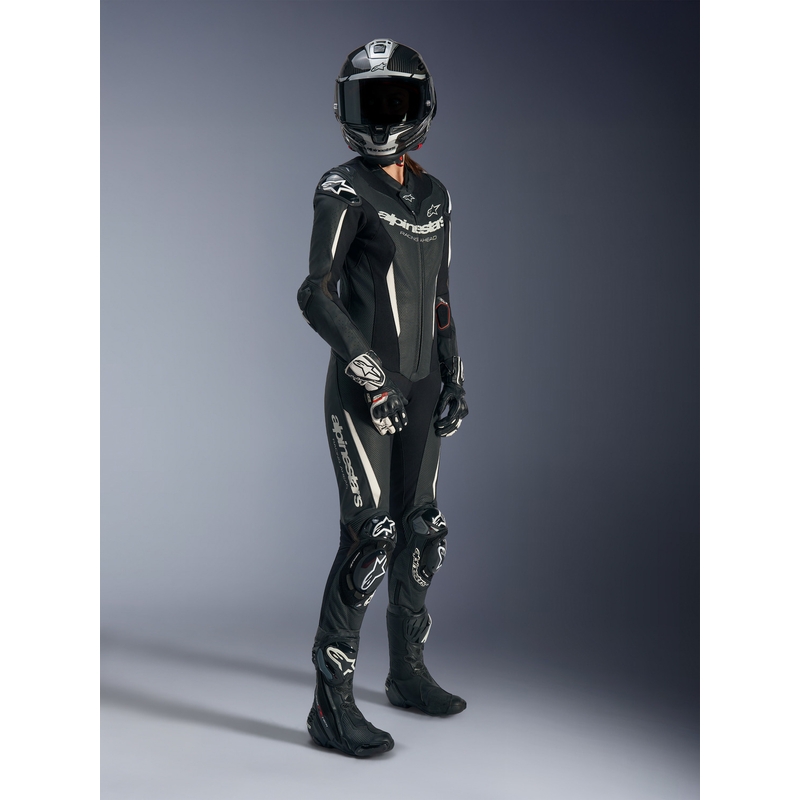 Costum de motocicletă din piele Alpinestars Stella GP-R7 pentru femei, dintr-o singură bucată, negru