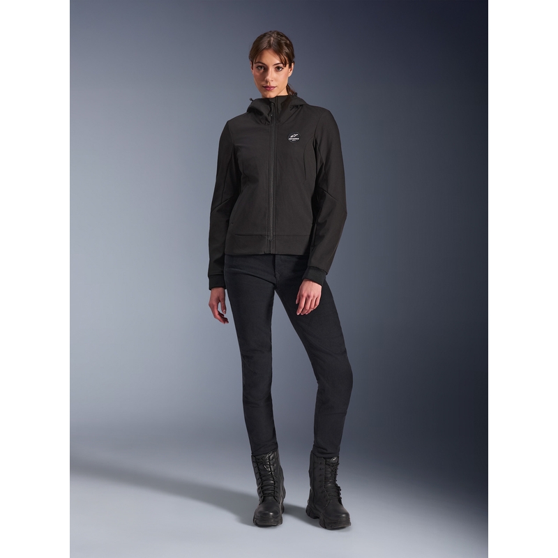 Geacă de motocicletă Alpinestars Stella Radium Tech Hoodie pentru femei, neagră