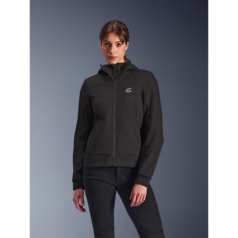 Geacă de motocicletă Alpinestars Stella Radium Tech Hoodie pentru femei, neagră